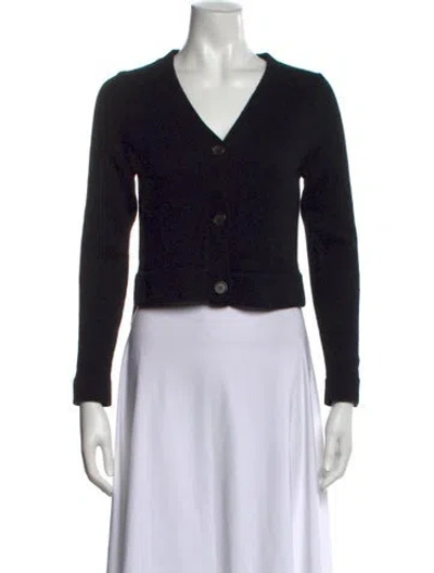 Pre-owned Derek Lam Cashmere V-neck Sweater In Black