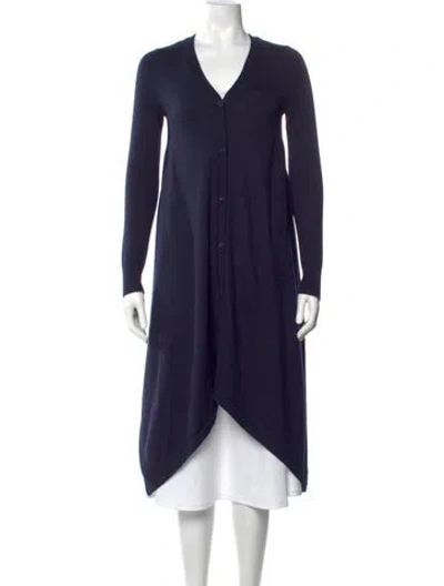 Pre-owned Derek Lam Cashmere V-neck Sweater In Blue