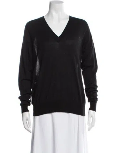 Pre-owned Derek Lam Cashmere V-neck Sweater In Gray