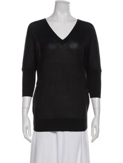 Pre-owned Derek Lam Cashmere V-neck Sweater In Gray