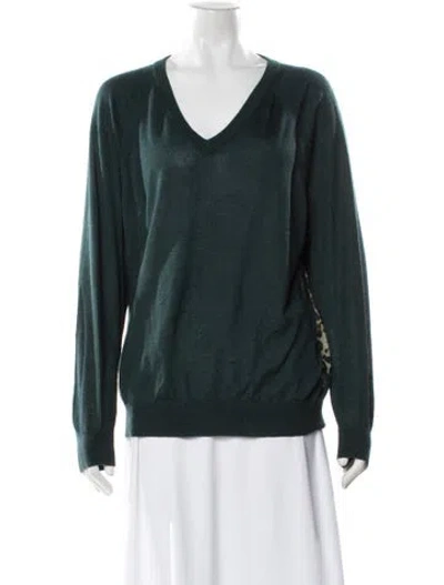 Pre-owned Derek Lam Cashmere V-neck Sweater In Green