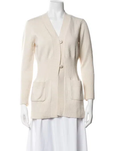 Pre-owned Derek Lam Cashmere V-neck Sweater In Neutrals
