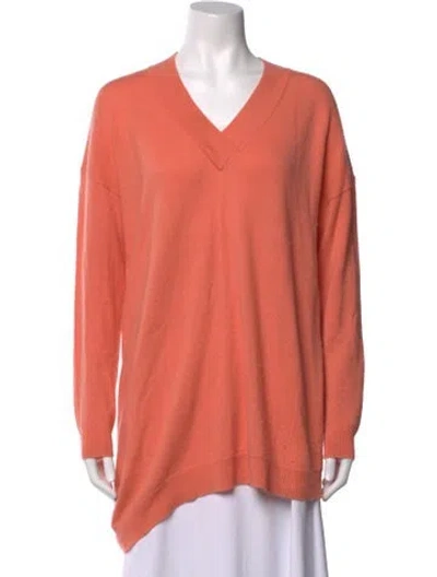 Pre-owned Derek Lam Cashmere V-neck Sweater In Pink