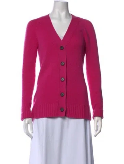 Pre-owned Derek Lam Cashmere V-neck Sweater In Pink