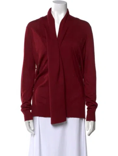 Pre-owned Derek Lam Cashmere V-neck Sweater In Red