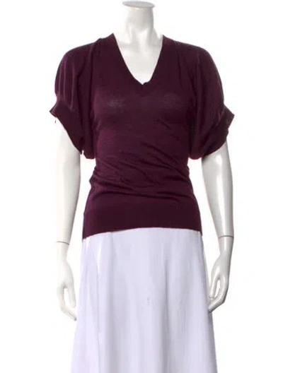 Pre-owned Derek Lam Cashmere V-neck Sweater In Red