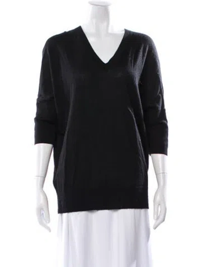 Pre-owned Derek Lam Cashmere V-neck Top In Blue