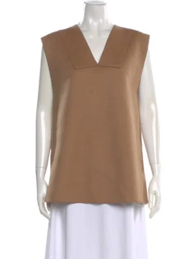Pre-owned Derek Lam Cashmere V-neck Top In Neutral