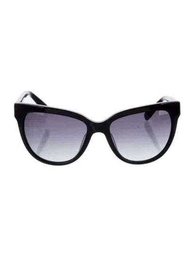 Pre-owned Derek Lam Cat-eye Gradient Sunglasses In Black