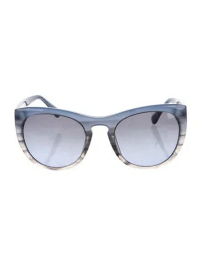 Pre-owned Derek Lam Cat-eye Gradient Sunglasses In Blue/silver