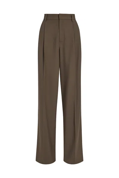 Derek Lam Christopher Cross Hatch Stretch Twill Pleated Trouser