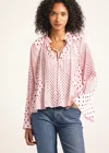 Derek Lam Claira Satin Raglan Sleeve Blouse In Pink