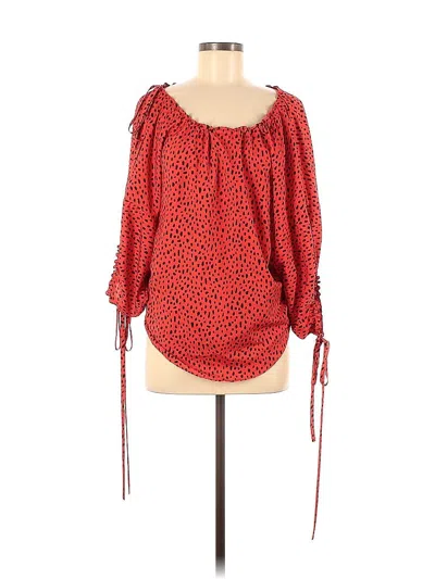Pre-owned Derek Lam Collective 3/4 Sleeve Blouse In Red