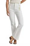 Derek Lam Collective Crosby Robertson Full Length Trouser In Soft White