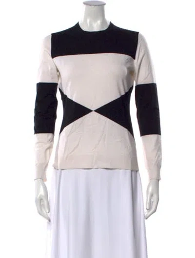 Pre-owned Derek Lam Colorblock Pattern Crew Neck Sweater In Multicolor
