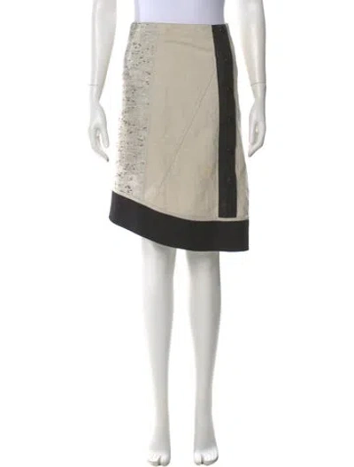 Pre-owned Derek Lam Colorblock Pattern Knee-length Skirt In Neutrals