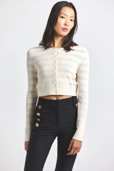 Derek Lam Cora Pointelle Knit Cardigan