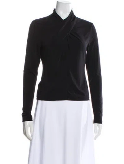 Pre-owned Derek Lam Cowl Neck Long Sleeve Top In Black
