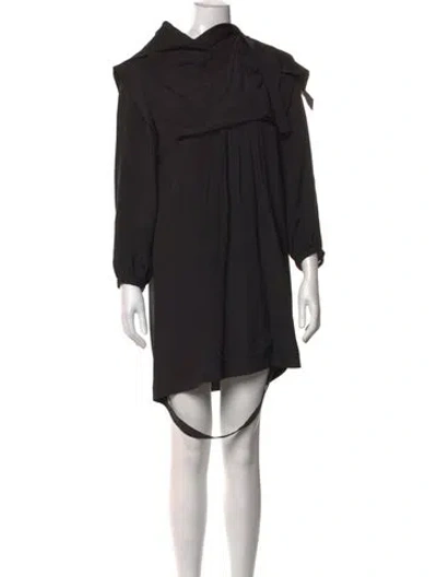 Pre-owned Derek Lam Cowl Neck Mini Dress In Black