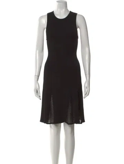 Pre-owned Derek Lam Crew Neck Knee-length Dress In Black