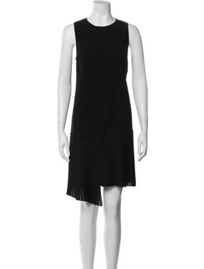 Pre-owned Derek Lam Crew Neck Knee-length Dress In Black