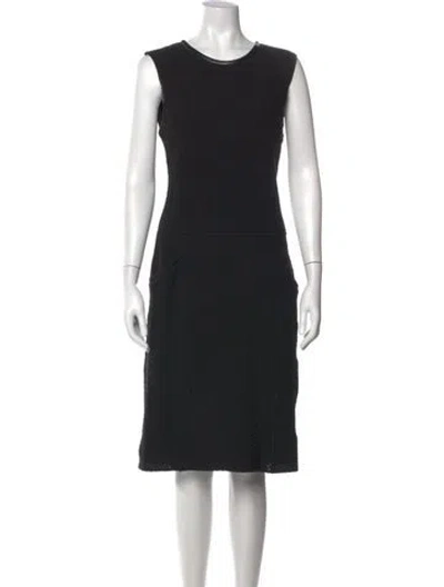 Pre-owned Derek Lam Crew Neck Knee-length Dress In Black