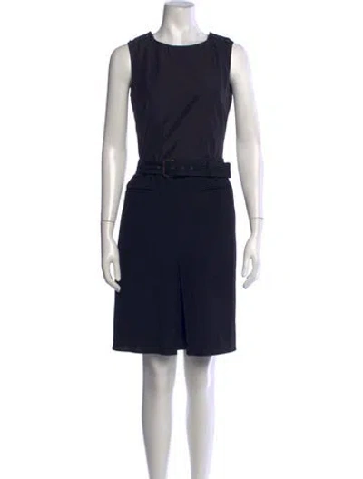 Pre-owned Derek Lam Crew Neck Knee-length Dress In Black