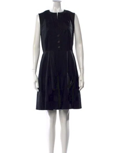 Pre-owned Derek Lam Crew Neck Knee-length Dress In Black