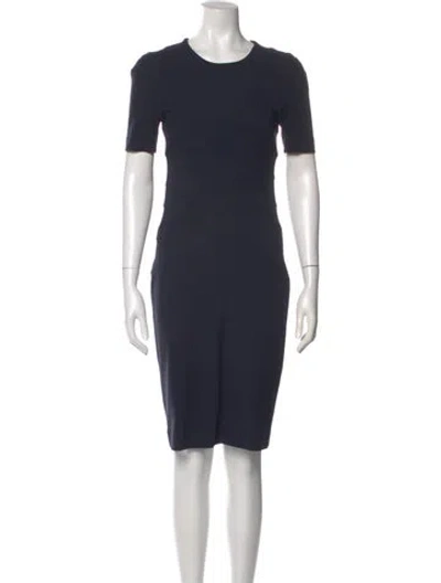 Pre-owned Derek Lam Crew Neck Knee-length Dress In Blue