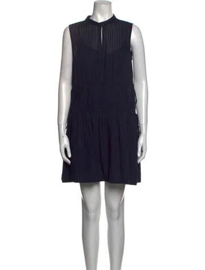 Pre-owned Derek Lam Crew Neck Knee-length Dress In Blue