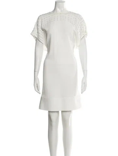 Pre-owned Derek Lam Crew Neck Knee-length Dress In Blue