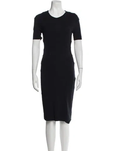 Pre-owned Derek Lam Crew Neck Knee-length Dress In Blue