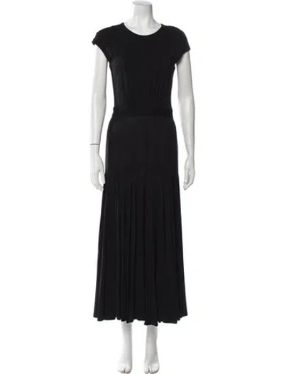 Pre-owned Derek Lam Crew Neck Long Dress In Black