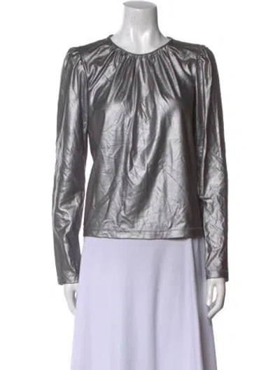 Pre-owned Derek Lam Crew Neck Long Sleeve Blouse