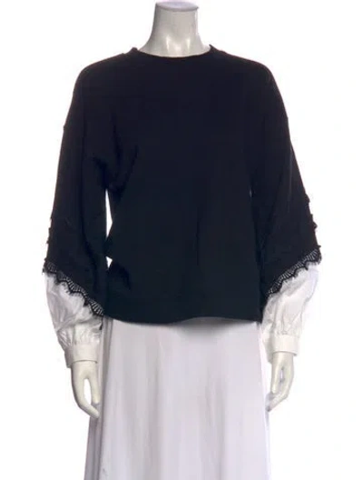 Pre-owned Derek Lam Crew Neck Long Sleeve Sweatshirt In Black
