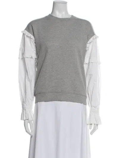 Pre-owned Derek Lam Crew Neck Long Sleeve Sweatshirt In Gray