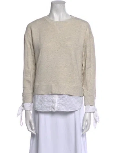 Pre-owned Derek Lam Crew Neck Long Sleeve Sweatshirt In Neutral