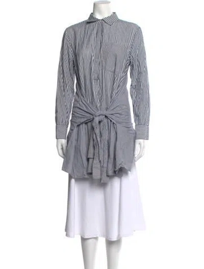 Pre-owned Derek Lam Crew Neck Long Sleeve Sweatshirt In White