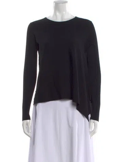 Pre-owned Derek Lam Crew Neck Long Sleeve Top In Black
