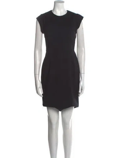 Pre-owned Derek Lam Crew Neck Mini Dress In Black