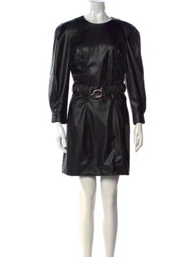 Pre-owned Derek Lam Crew Neck Mini Dress In Black