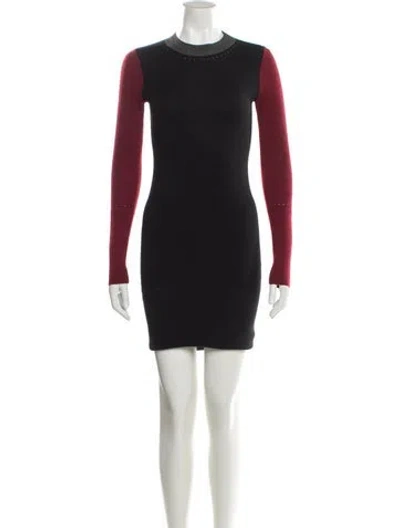 Pre-owned Derek Lam Crew Neck Mini Dress In Multi