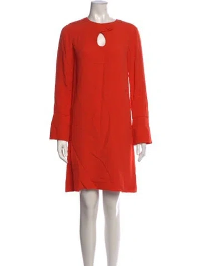Pre-owned Derek Lam Crew Neck Mini Dress In Red