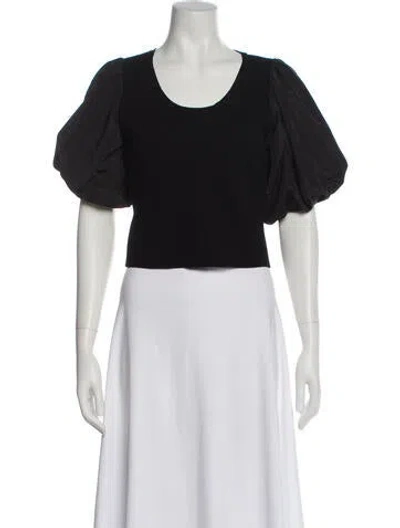 Pre-owned Derek Lam Crew Neck Short Sleeve Top In Black