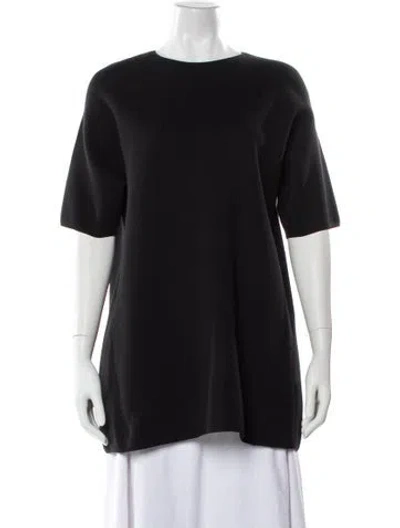 Pre-owned Derek Lam Crew Neck Short Sleeve Top In Black