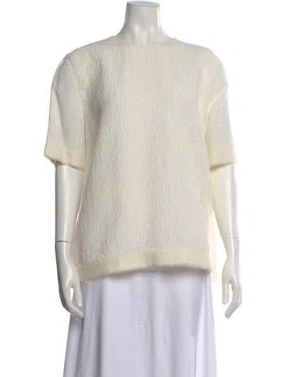 Pre-owned Derek Lam Crew Neck Short Sleeve Top In Neutral