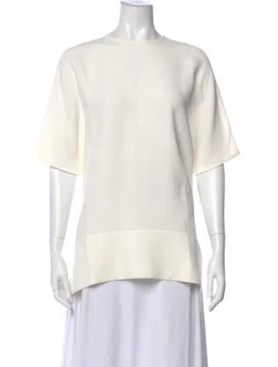 Pre-owned Derek Lam Crew Neck Short Sleeve Top In White