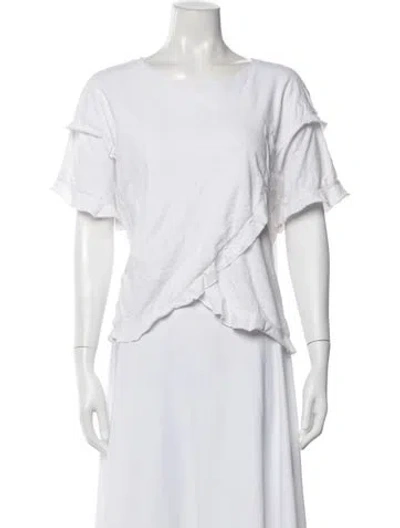 Pre-owned Derek Lam Crew Neck Short Sleeve Top In White