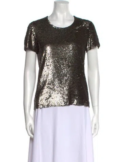 Pre-owned Derek Lam Crew Neck Short Sleeve T-shirt In Black