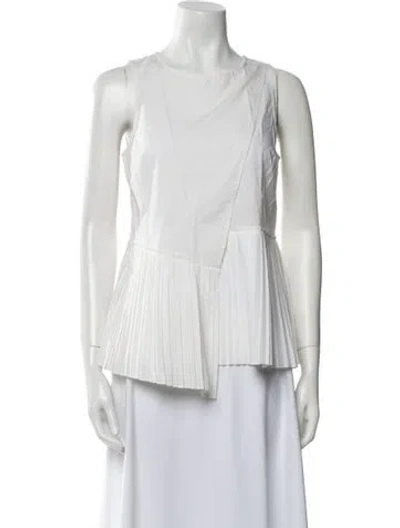 Pre-owned Derek Lam Crew Neck Sleeveless Blouse In Neutral